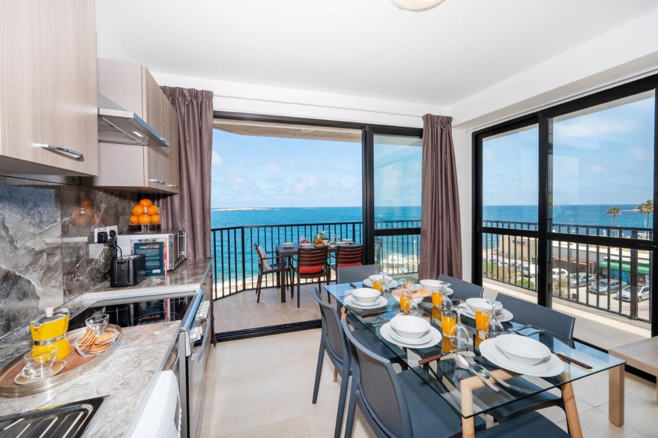 סיינט פול ביי Islet Promenade Seafront Apartment With Large Corner Terrace By Getawaysmalta מראה חיצוני תמונה