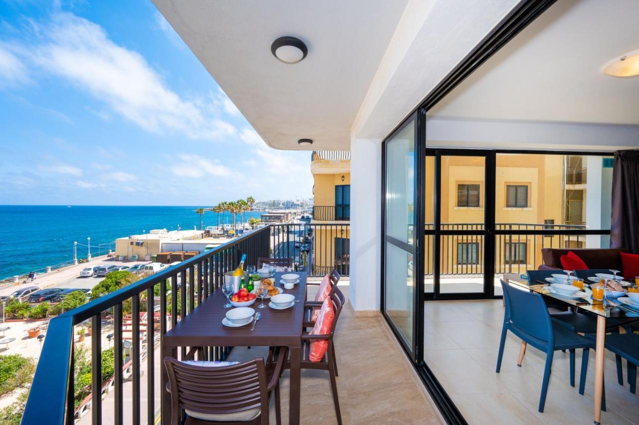 סיינט פול ביי Islet Promenade Seafront Apartment With Large Corner Terrace By Getawaysmalta מראה חיצוני תמונה