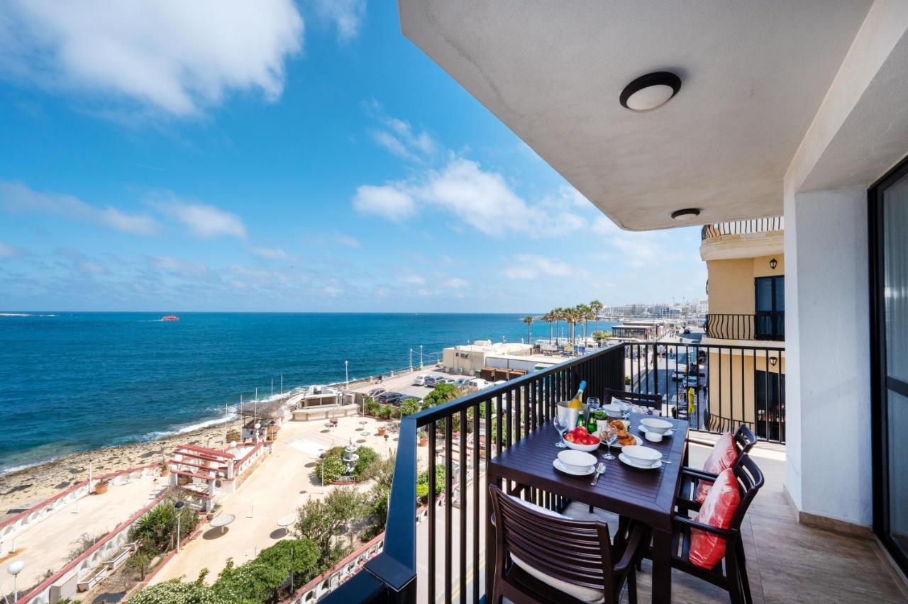 סיינט פול ביי Islet Promenade Seafront Apartment With Large Corner Terrace By Getawaysmalta מראה חיצוני תמונה